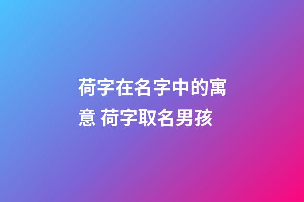 荷字在名字中的寓意 荷字取名男孩